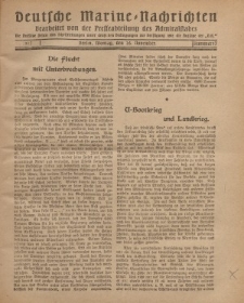 Deutsche Marine=Nachrichten..."D.K.", Montag, 26. November 1917, Nummer 17.