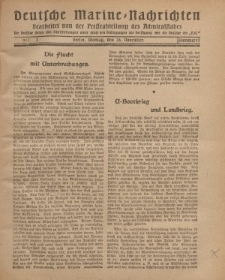 Deutsche Marine=Nachrichten..."D.K.", Montag, 26. November 1917, Nummer 17.