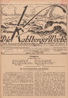 Die Kahlberger Woche Nr. 4, 4. Juni 1927, 2. Jahrgang