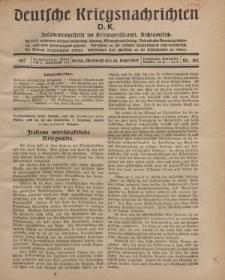 Deutsche Kriegsnachrichten (D.K.), Mittwoch, 28. November 1917, Nr 162.