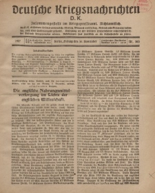 Deutsche Kriegsnachrichten (D.K.), Freitag, 30. November 1917, Nr 163.