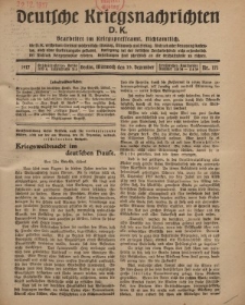 Deutsche Kriegsnachrichten (D.K.), Mittwoch, 19. Dezember 1917, Nr 171.