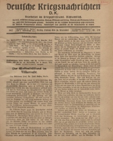 Deutsche Kriegsnachrichten (D.K.), Freitag, 28. Dezember 1917, Nr 174.