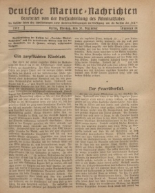 Deutsche Marine=Nachrichten..."D.K.", Montag, 31. Dezember 1917, Nummer 22.