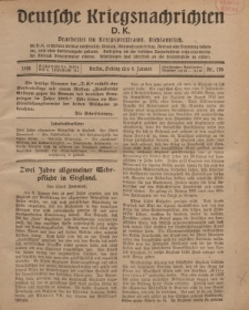 Deutsche Kriegsnachrichten (D.K.), Freitag, 4. Januar 1918, Nr 176.