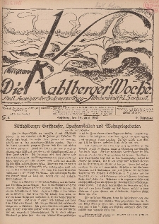 Die Kahlberger Woche Nr. 6, 18. Juni 1927, 2. Jahrgang