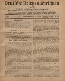 Deutsche Kriegsnachrichten (D.K.), Montag, 14. Januar 1918, Nr 180.