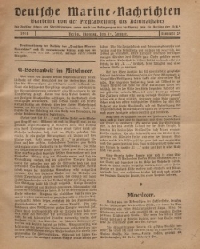 Deutsche Marine=Nachrichten..."D.K.", Montag, 14. Januar 1918, Nummer 24.