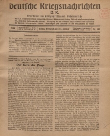 Deutsche Kriegsnachrichten (D.K.), Mittwoch, 16. Januar 1918, Nr 181.
