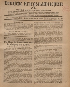 Deutsche Kriegsnachrichten (D.K.), Montag, 21. Januar 1918, Nr 183.