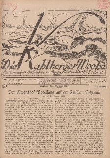 Die Kahlberger Woche Nr. 7, 25. Juni 1927, 2. Jahrgang