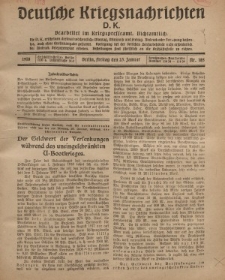 Deutsche Kriegsnachrichten (D.K.), Freitag, 25. Januar 1918, Nr 185.