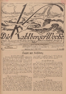 Die Kahlberger Woche Nr. 8, 2. Juli 1927, 2. Jahrgang