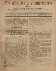 Deutsche Kriegsnachrichten (D.K.), Montag, 4. März 1918, Nr 201.