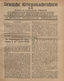 Deutsche Kriegsnachrichten (D.K.), Mittwoch, 6. März 1918, Nr 202.