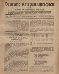 Deutsche Kriegsnachrichten (D.K.), Freitag, 8. März 1918, Nr 203.
