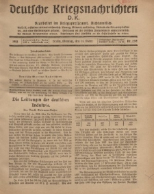 Deutsche Kriegsnachrichten (D.K.), Montag, 11. März 1918, Nr 204.
