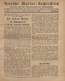 Deutsche Marine=Nachrichten..."D.K.", Montag, 11. März 1918, Nummer 32.