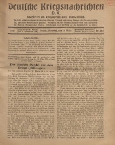 Deutsche Kriegsnachrichten (D.K.), Mittwoch, 13. März 1918, Nr 205.