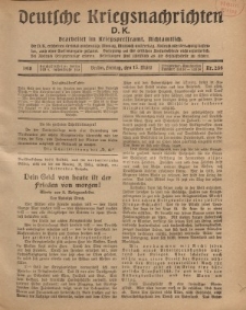Deutsche Kriegsnachrichten (D.K.), Freitag, 15. März 1918, Nr 206.