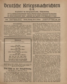 Deutsche Kriegsnachrichten (D.K.), Freitag, 22. März 1918, Nr 209.