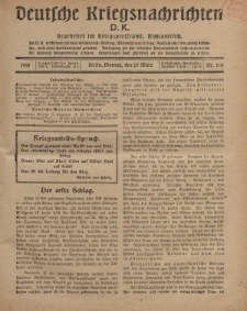 Deutsche Kriegsnachrichten (D.K.), Montag, 25. März 1918, Nr 210.