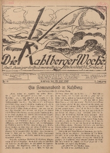 Die Kahlberger Woche Nr. 11, 23. Juli 1927, 2. Jahrgang