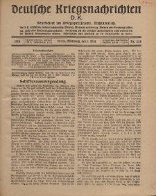 Deutsche Kriegsnachrichten (D.K.), Mittwoch, 1. Mai 1918, Nr 224.