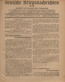 Deutsche Kriegsnachrichten (D.K.), Montag, 13. Mai 1918, Nr 229.