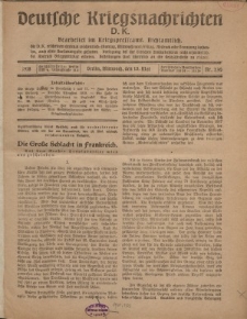 Deutsche Kriegsnachrichten (D.K.), Mittwoch, 15. Mai 1918, Nr 230.