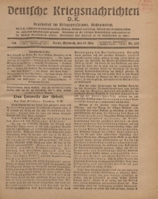 Deutsche Kriegsnachrichten (D.K.), Mittwoch, 29. Mai 1918, Nr 235.