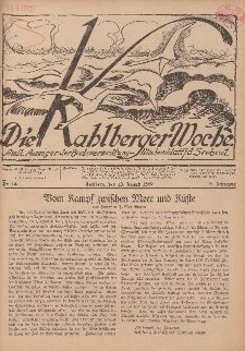Die Kahlberger Woche Nr. 14, 13. August 1927, 2. Jahrgang
