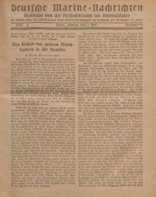 Deutsche Marine=Nachrichten..."D.K.", Montag, 3. Juni 1918, Nummer 42.