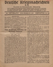 Deutsche Kriegsnachrichten (D.K.), Mittwoch, 5. Juni 1918, Nr 238.