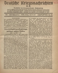 Deutsche Kriegsnachrichten (D.K.), Freitag, 14. Juni 1918, Nr 242.