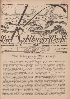 Die Kahlberger Woche Nr. 15, 20. August 1927, 2. Jahrgang