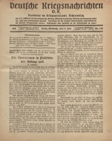 Deutsche Kriegsnachrichten (D.K.), Mittwoch, 19. Juni 1918, Nr 244.