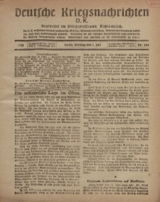 Deutsche Kriegsnachrichten (D.K.), Montag, 1. Juli 1918, Nr 249.
