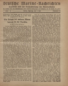 Deutsche Marine=Nachrichten..."D.K.", Montag, 1. Juli 1918, Nummer 46.