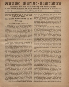 Deutsche Marine=Nachrichten..."D.K.", Montag, 8. Juli 1918, Nummer 47.
