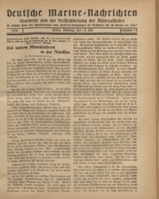 Deutsche Marine=Nachrichten..."D.K.", Montag, 15. Juli 1918, Nummer 48.