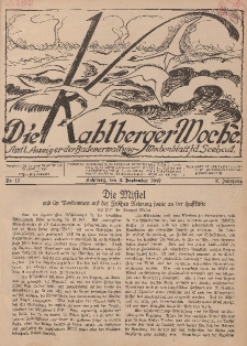 Die Kahlberger Woche Nr. 17, 3. September 1927, 2. Jahrgang