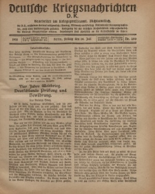 Deutsche Kriegsnachrichten (D.K.), Freitag, 26. Juli 1918, Nr 260.