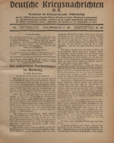 Deutsche Kriegsnachrichten (D.K.), Montag, 29. Juli 1918, Nr 261.