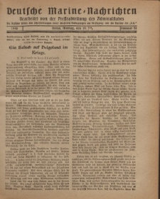 Deutsche Marine=Nachrichten..."D.K.", Montag, 29. Juli 1918, Nummer 50.