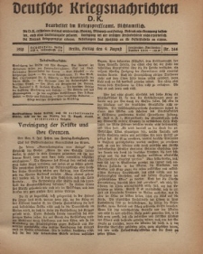 Deutsche Kriegsnachrichten (D.K.), Freitag, 9. August 1918, Nr 266.