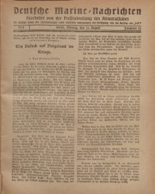 Deutsche Marine=Nachrichten..."D.K.", Montag, 12. August 1918, Nummer 52.