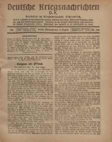 Deutsche Kriegsnachrichten (D.K.), Mittwoch, 14. August 1918, Nr 268.