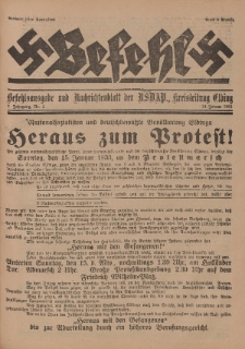 Befehl Nr. 2, 14. Januar 1933
