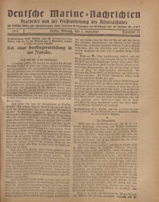 Deutsche Marine=Nachrichten..."D.K.", Montag, 2. September 1918, Nummer 55.